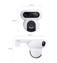 CAM IP PT LENTE DUAL EXTERIOR 8MP WIFI LENTE 2.8+6MM