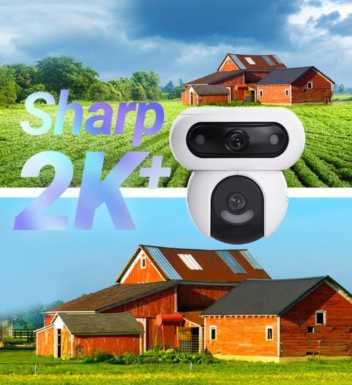CAM IP PT LENTE DUAL EXTERIOR 8MP WIFI LENTE 2.8+6MM