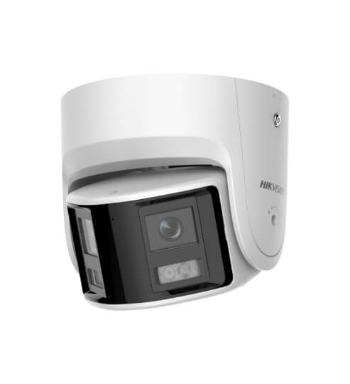 CAMARA IP COLORVU TURRET PANORAMICA 4MP CON STROBE Y ALARMA AUDIBLE