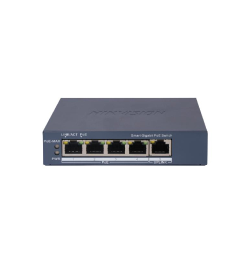 SMART SWITCH ADMINIS 4 POE ALL 1000M (1G) + 1 UP RJ45 GIGABITE - 60W