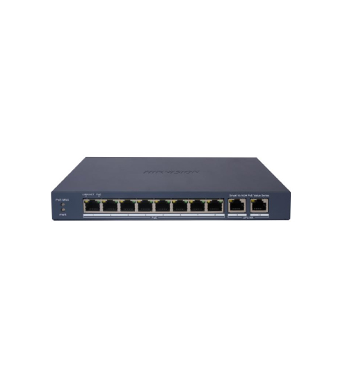 SWITCH ADMINIS 8 POE MIX 100M + 2 UP RJ45 GIGABITE - BAJO CONSUMO