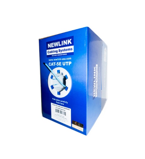 ROLLO DE CABLE INT CAT5E CM 24 AWG 1000FT AZUL