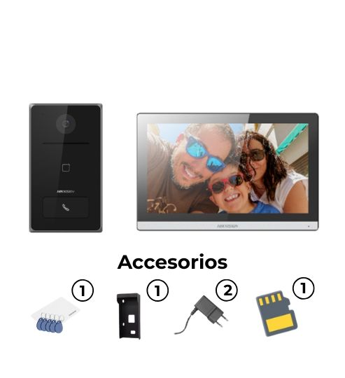 KIT V/PORTERO CON MONITOR 7" CON MICRO-SD