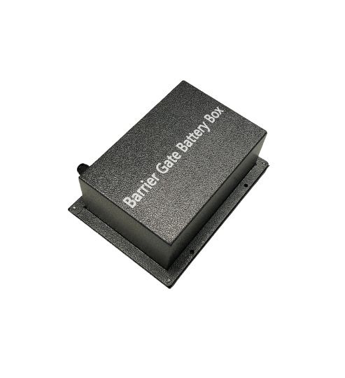 CAJA METALICA DE BATERIAS PARA BARRERA VEHICULAR