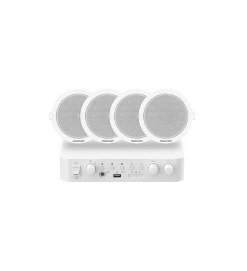 KIT AUDIO ANALOGICO CON AMPLIFICADOR DE 60W Y 4 ALTAVOCES 6W