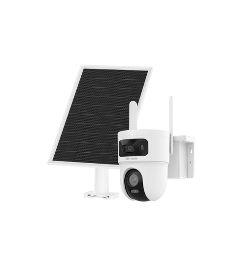 CAMARA DOBLE LENTE 4G DE 4MP+4MP IR30M C/PANEL SOLAR 8W Y BATERIA 9000mAh