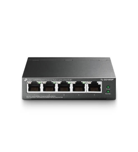 [TP-TL-SG1005P] SWITCH 5P GIGABIT 4POE. CASE PLASTICO