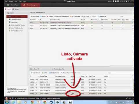 Activar una Cámara IP Hikvision desde iVMS4200 v2.3.1.3